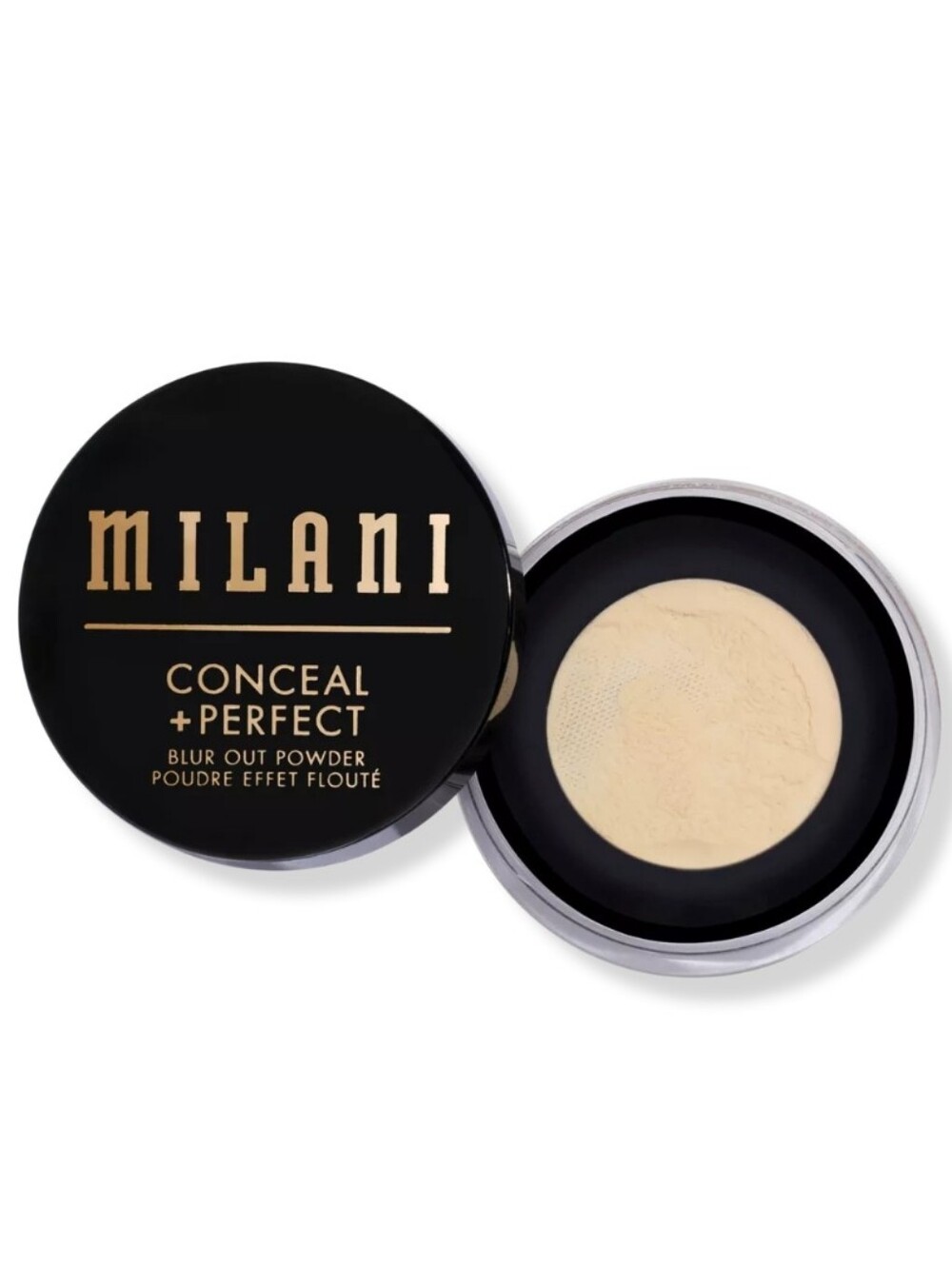 MILANI CONCEAL + PERFECT BLUR OUT POWDER IN TRANSLUCENT.